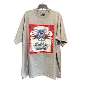 RARE Vtg NFL Houston Texans Pro Star 3XL Cowboys Diss Shirt Big And Tall